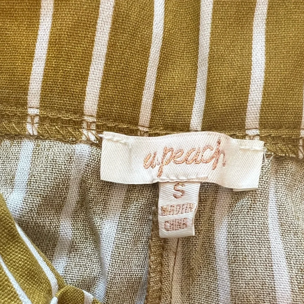 NWOT APeach Mustard Colored High Waisted Jumpsuit - Picture 13 of 13